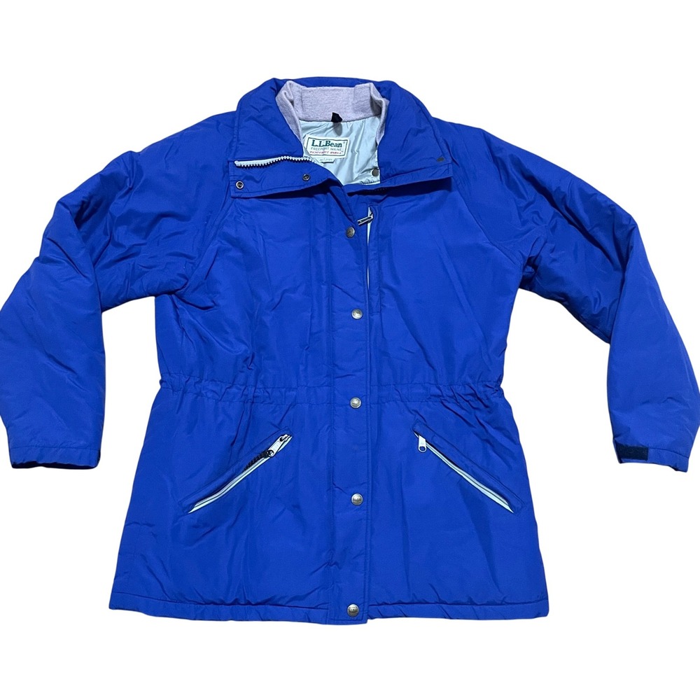 L.L. Bean Penobscot Parka Women's Medium Blue Insulated Winter‎ Coat Made in USA